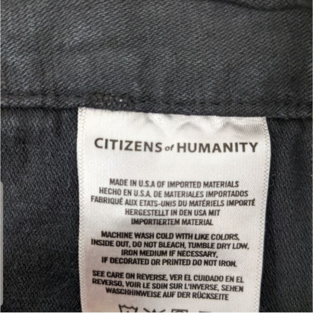 COH Zadie High Rise Surplus Cargo Linen Blend Pants in  Washed Black sz 23 NWT - Picture 14 of 15